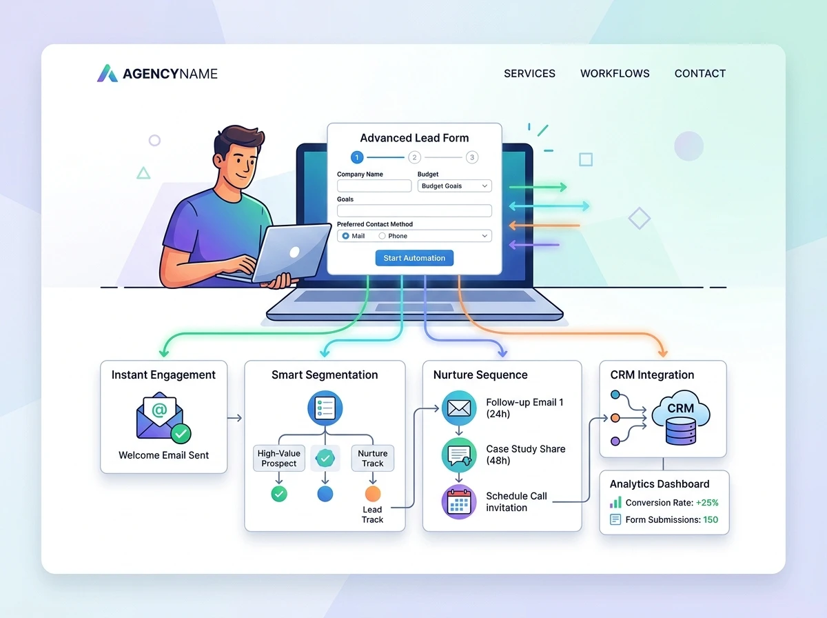 Agency Website + Contact Automation Case Study Image