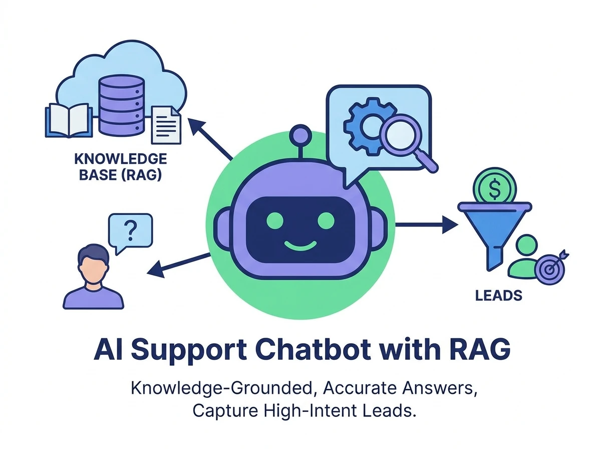 AI Support Chatbot with RAG Case Study Image