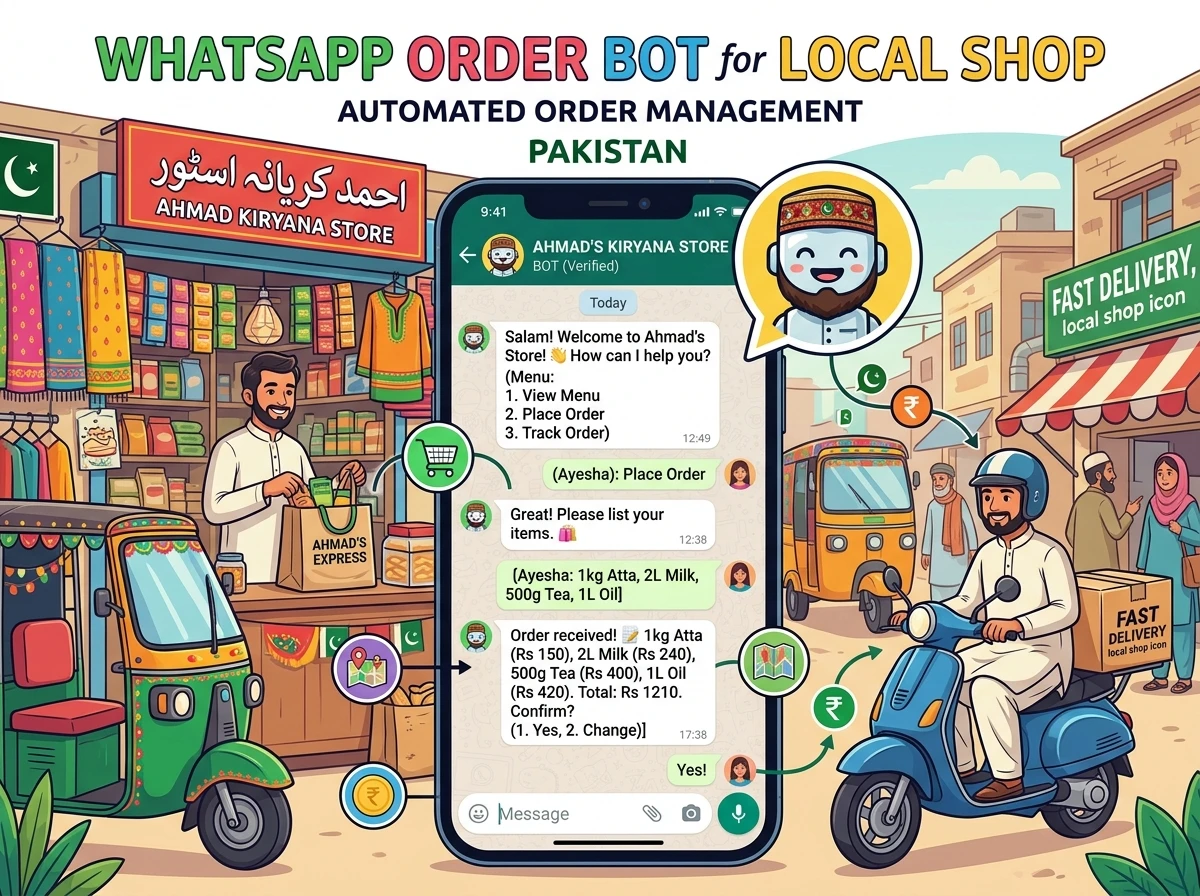 WhatsApp Order Bot for Local Shop Case Study Image