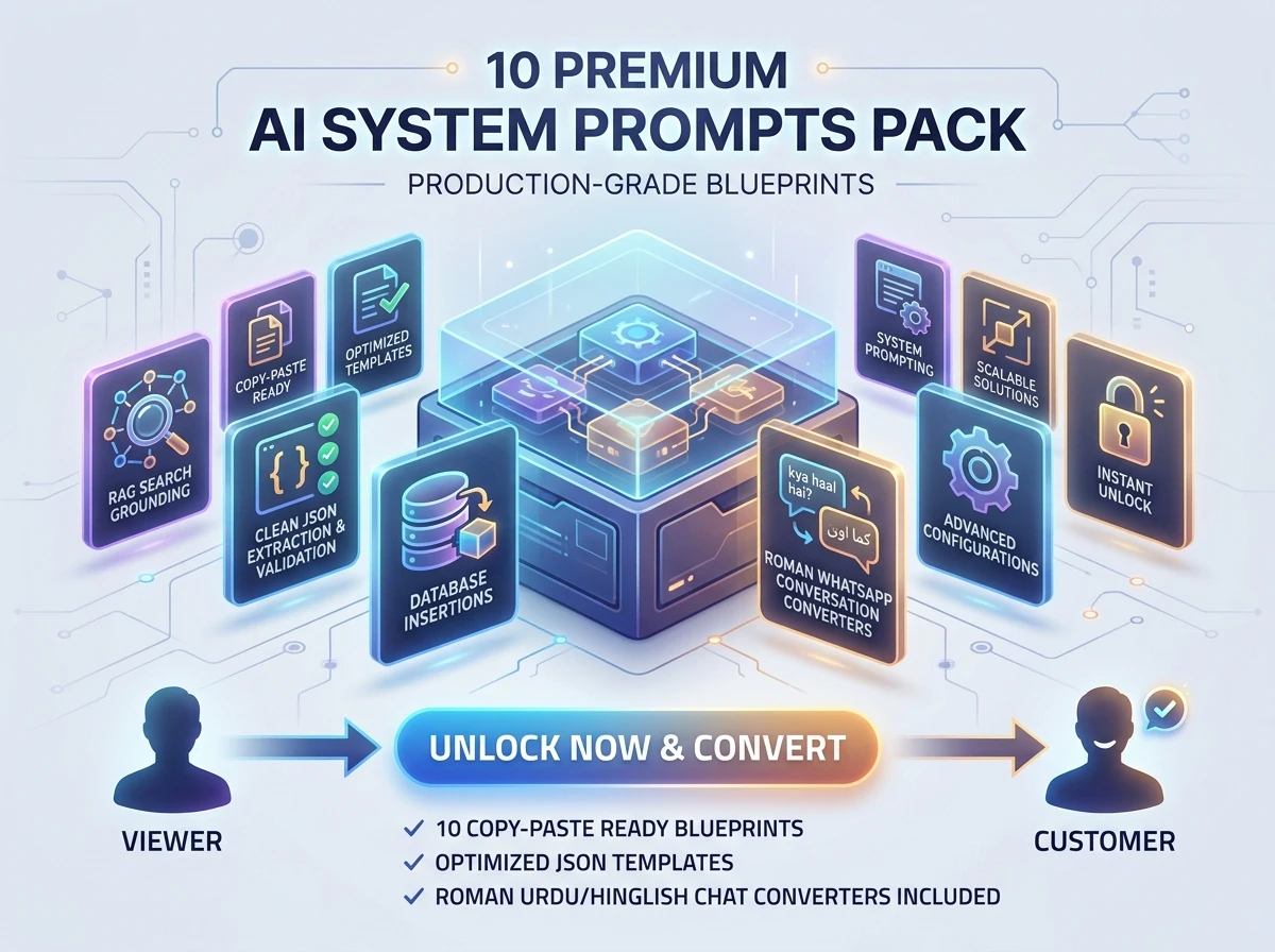 10 Premium AI System Prompts Packs Mockup Preview