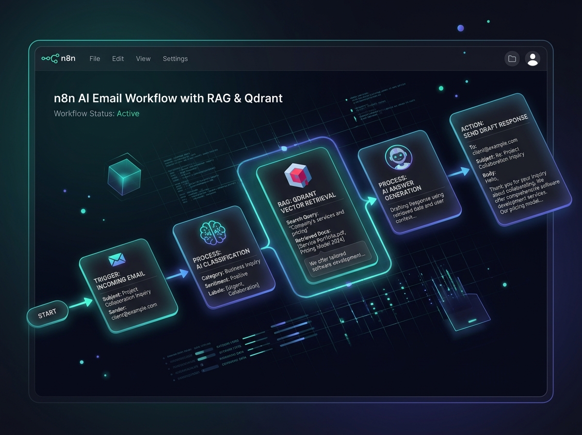 n8n AI-Powered Email Automation with RAG Blueprint preview